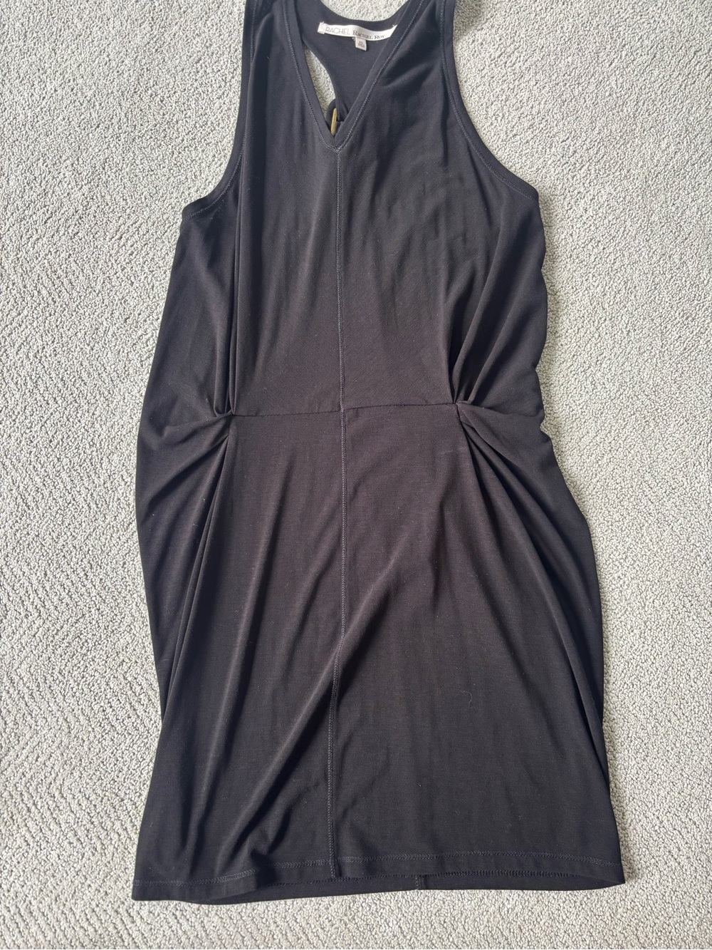 Black Sleeveless V-Neck Dress